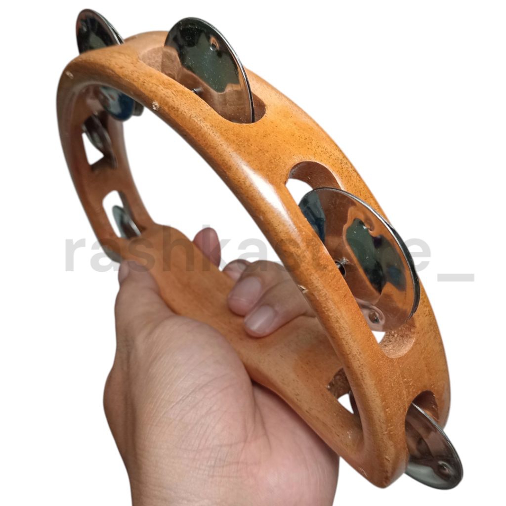 Jual Tamborin Sabit Kecrek 6 Bunyi Alat Musik Tradisional Kayu Handmade ...