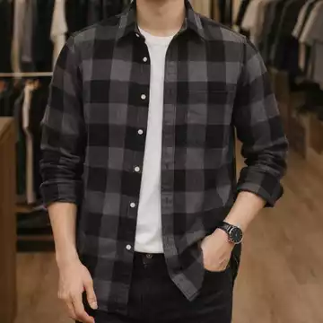 Kemeja Flanel Import Pria Wanita Lengan Panjang Unisex Kemeja Kotak Kualitas Premium