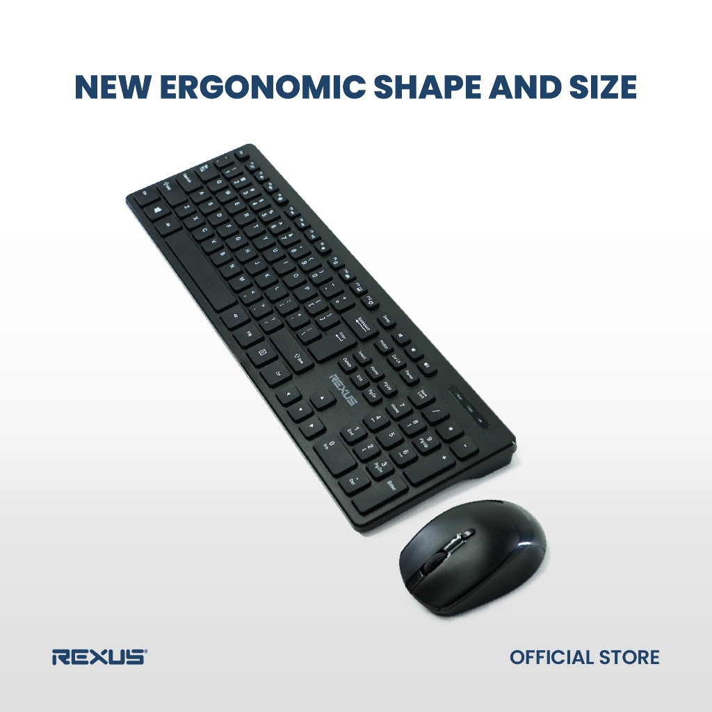 Rexus Keyboard Mouse Wireless KM8 Combo New Edition (5)