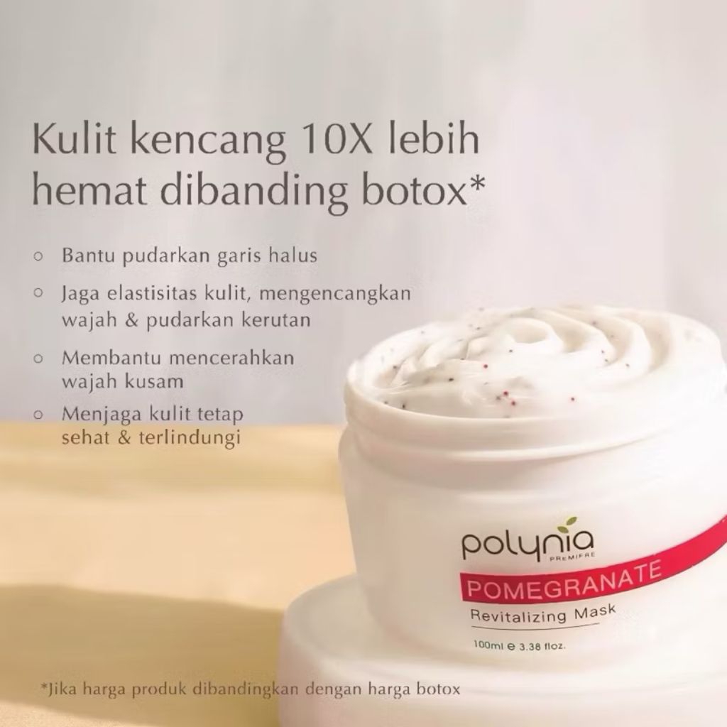 Jual READY SIAP KIRIM! POLYNIA MASKER BOTOX POMEGRANATE, ACNE BRIGHT ...