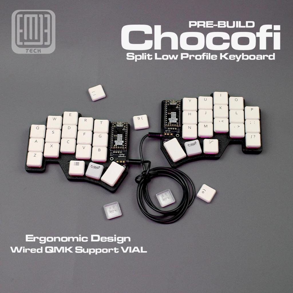 Jual Chocofi Low Profile (Wired) Split Mechanical Keyboard Kailh Choc ...