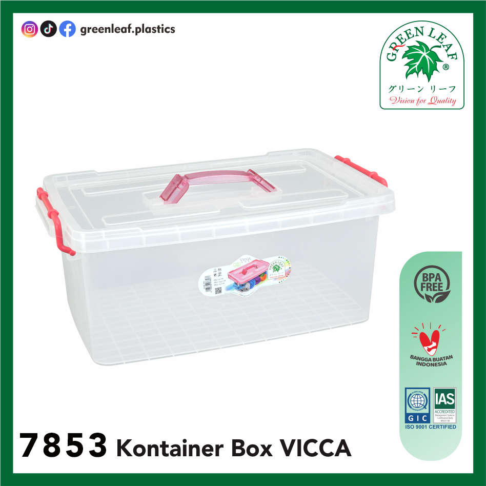 Jual Green Leaf Kontainer Box VICCA 23 L (7853) | Shopee Indonesia