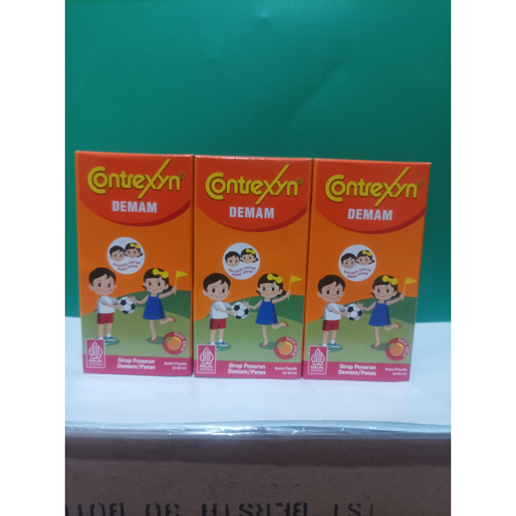 Jual Contrexyn sirup Demam paracetamol 60ml obat untuk demam anak ...