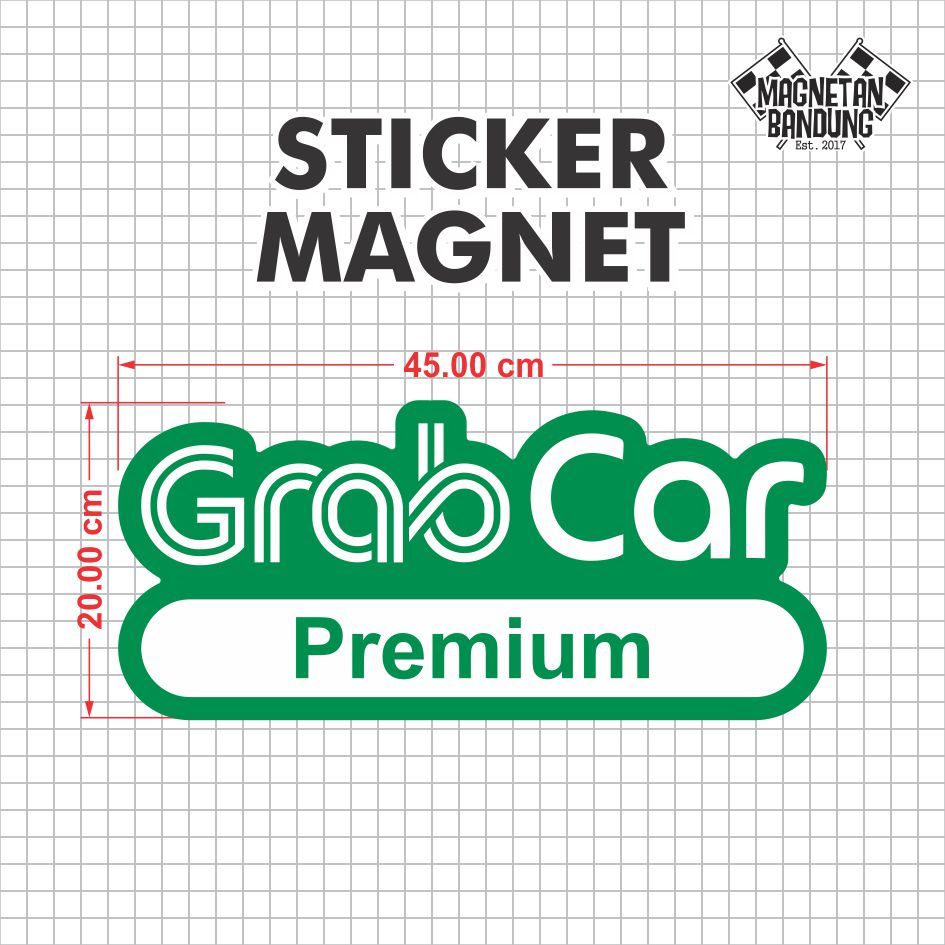 Jual Stiker Magnet Mobil Grab Car Premium Elektric | Shopee Indonesia