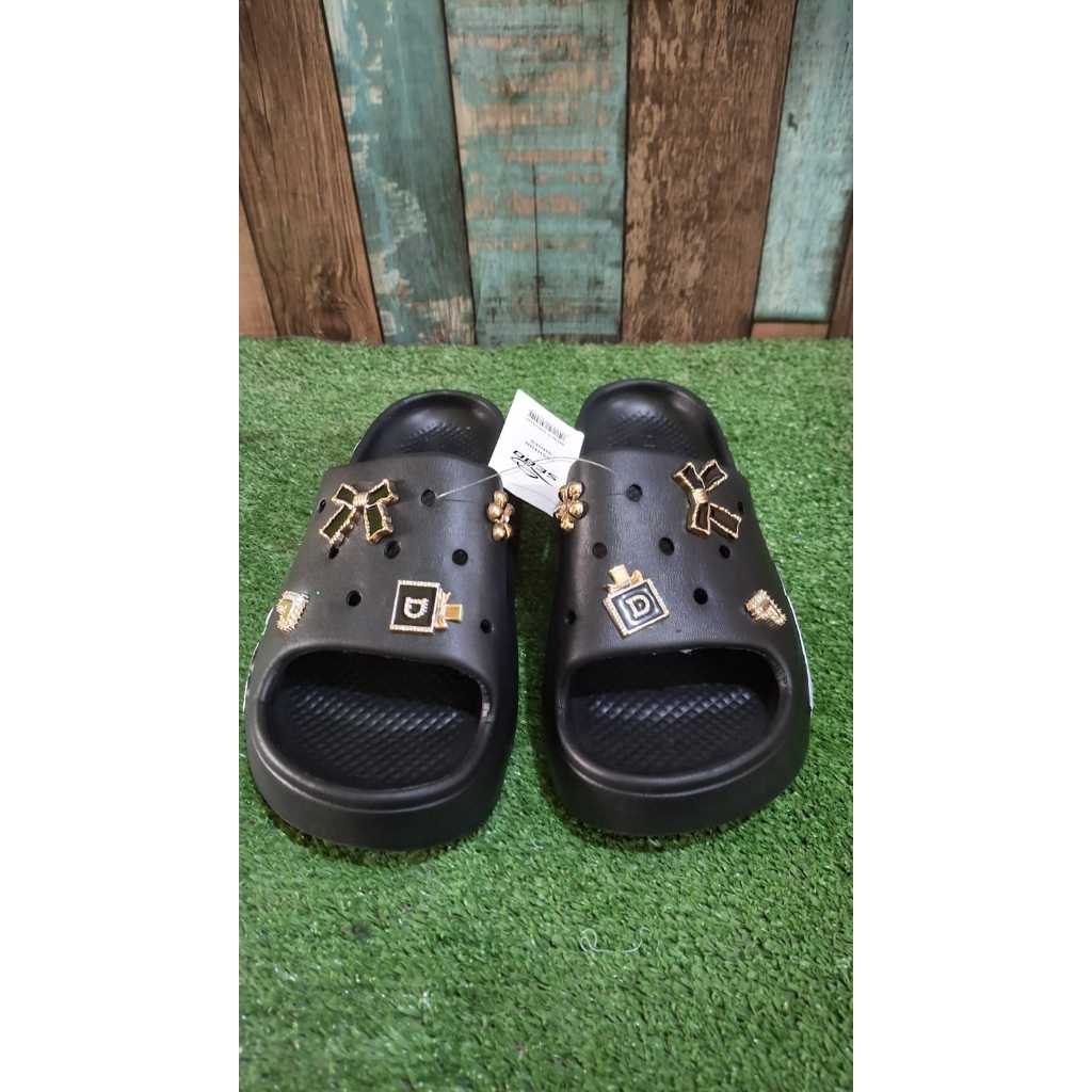 Jual SEBO Sandal Slop Wanita Wedges Tinggi Karet EVA Model Korea ...