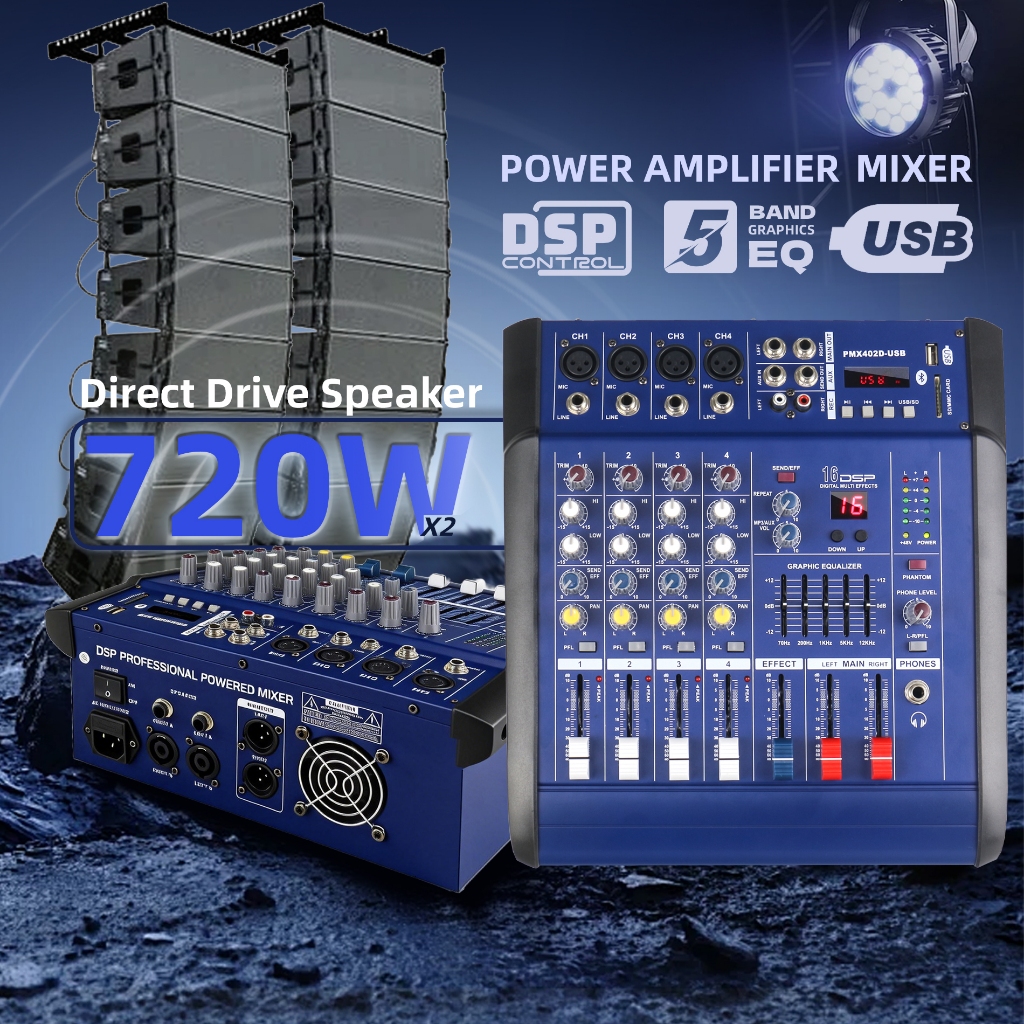Jual Professional Amplifier Mixer Power Mixer MOREFNAD PA402 99DSP ...