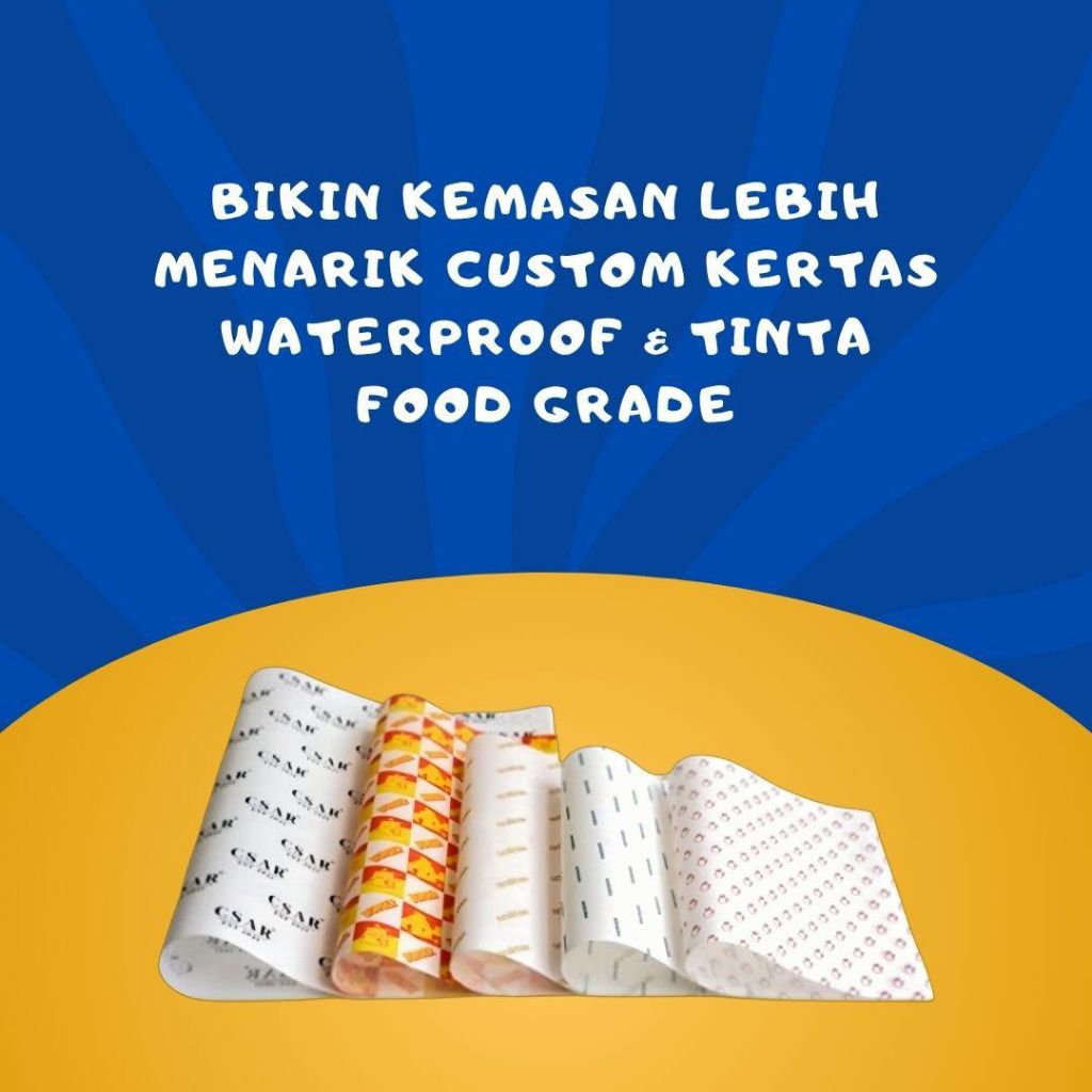 Jual CUSTOM kertas Roti Foodgrade Wax Paper (1.000 Lembar) / Bungkus ...