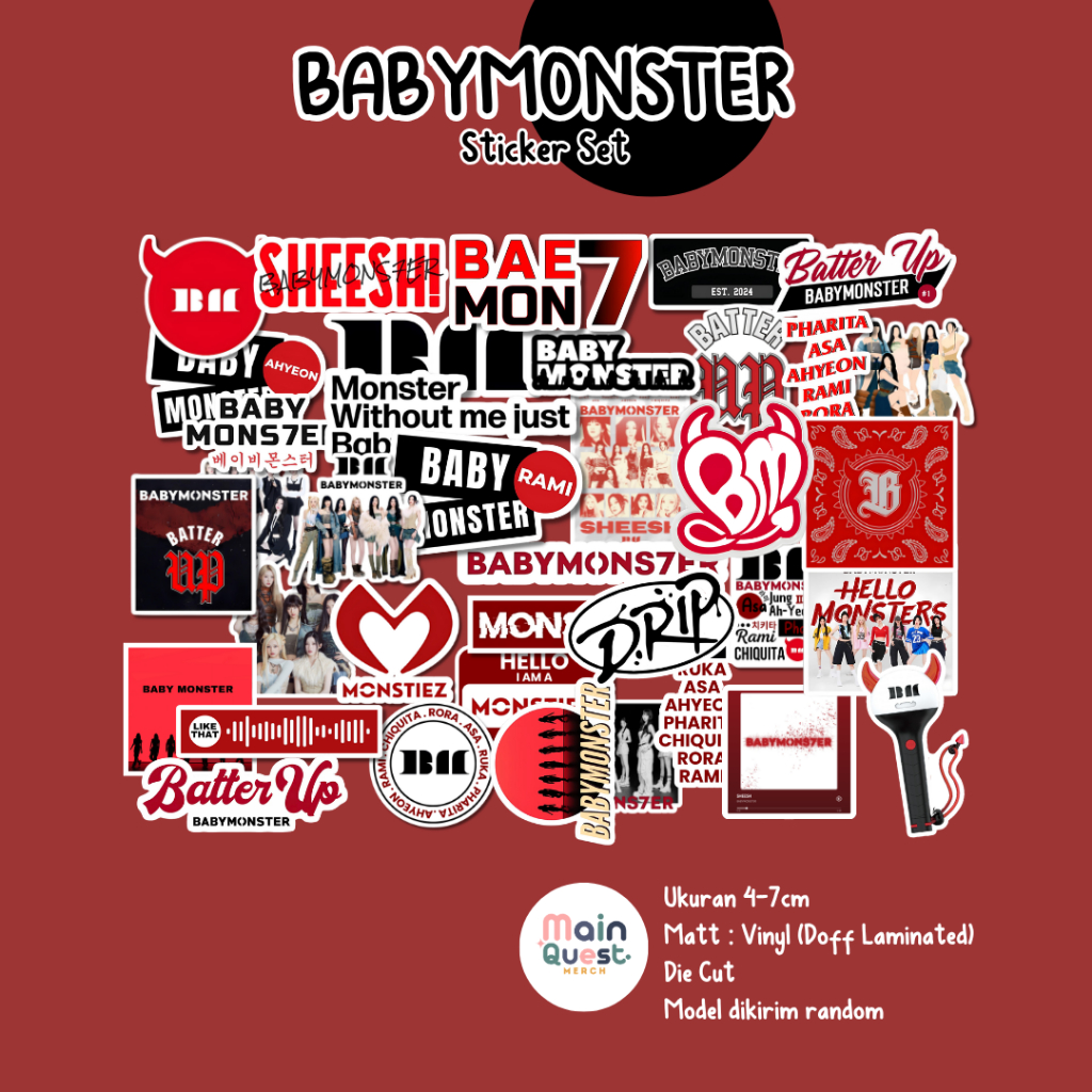 Jual Sticker BabyMonster | Sticker Baemon | Sticker Aesthetic / Sticker ...