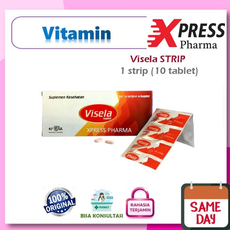 Jual XPRESS ! Visela STRIP Vitamin Asam Folat B6 B12 Tablet Fisela Vis ...