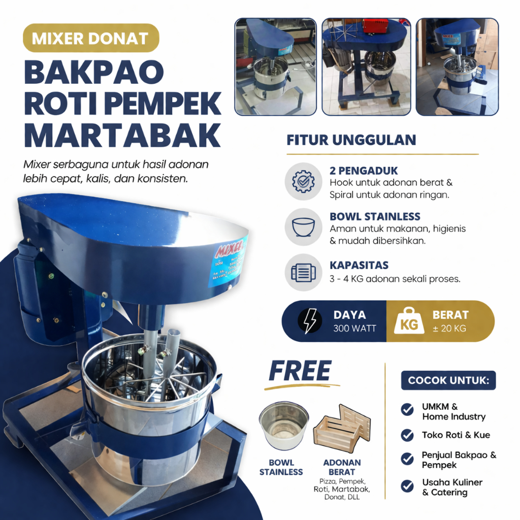 Jual Mesin Pengadon Roti Cimol Cilok Pempek Alat Membuat Roti Sampai ...