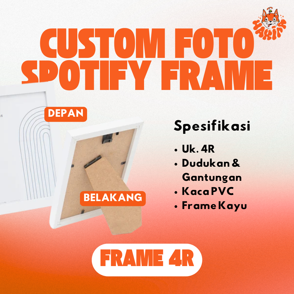 Jual [1 HARI JADI] Figura Custom Foto Lagu Spotify Frame 4R Free Desain ...