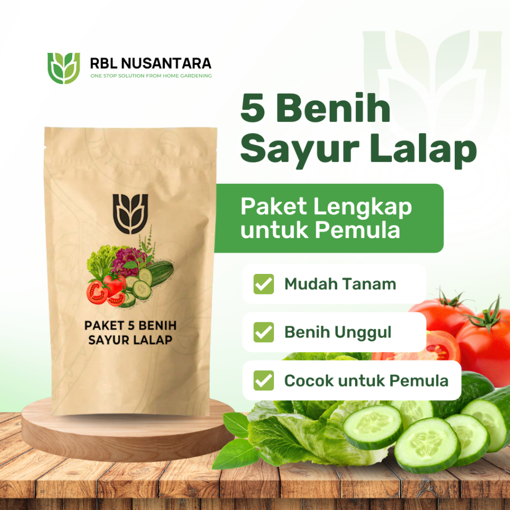 RBLN - Paket 5 Macam Benih Sayur Lalap