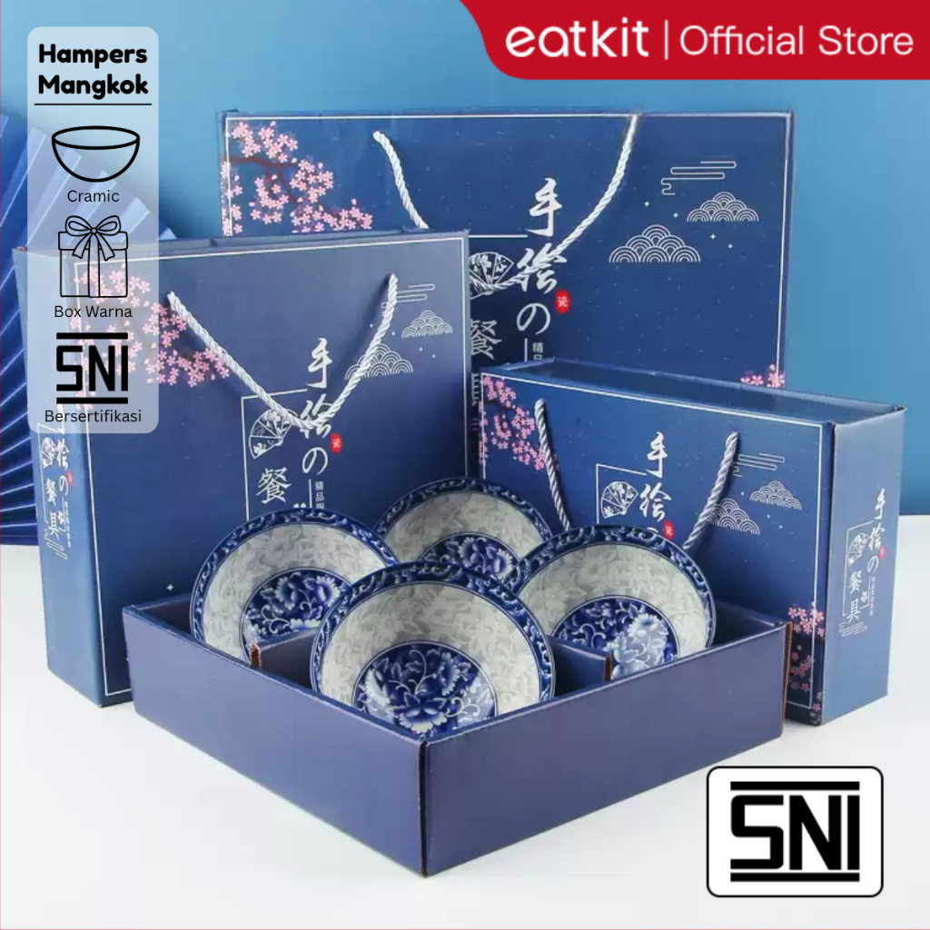 Eatkit Hampers Mangkok Parcel Gift Boxset Premium Bowl Japaness Style Bowl Keramik Parsel Lebaran