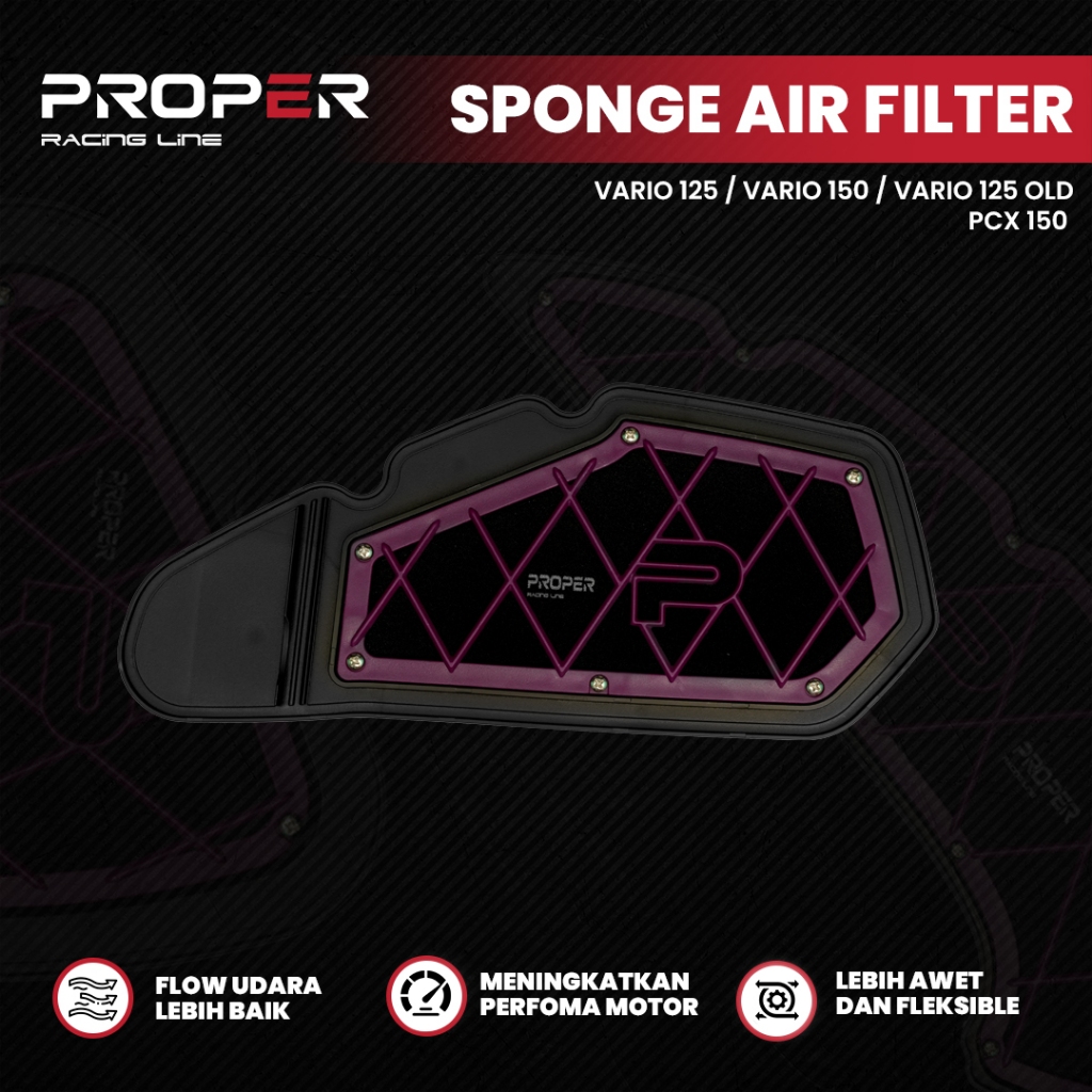 Jual SPONGE AIR FILTER VARIO 125 VARIO 150 VARIO 125 LED NEW LED OLD ...