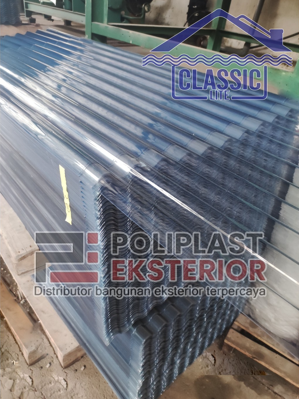 Jual Atap Seng Fiber Gelombang Transparan Bening tebal 0,6mm lebar 80cm ...