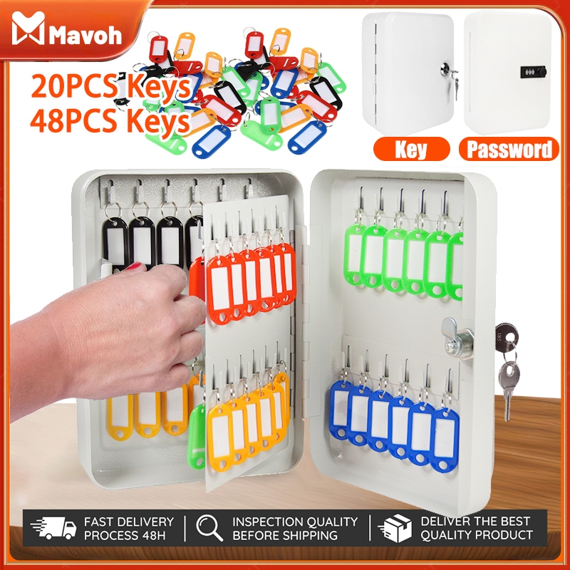 Jual Key Box Dinding Metal Safety Box Degan 48PCS/20PCS Key Tag Kotak ...