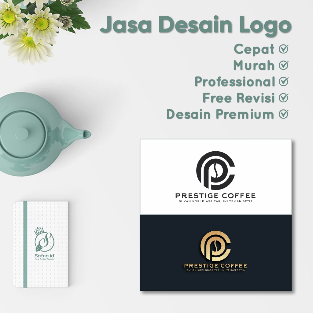 (PREMIUM DAN FREE REVISI) JASA DESIGN LOGO COFFEE SHOP | DESAIN LOGO MAKANAN | DESAIN LOGO R&B