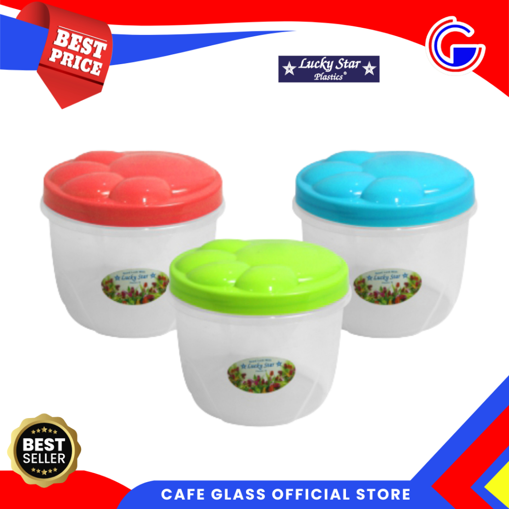 Wadah Snack Tutup Praktis 1000ml - Toples Kue Kering Plastik - Toples Scoobydo 2103 Lucky Star