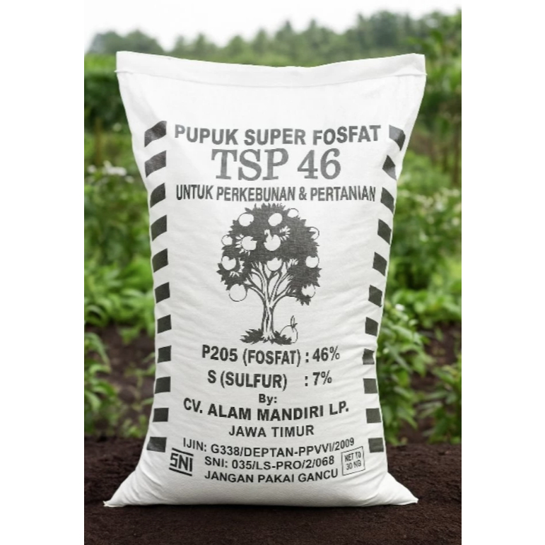 Pupuk TSP 46 Super Fosfat Asli 1 Kg – Untuk Pertanian & Perkebunan