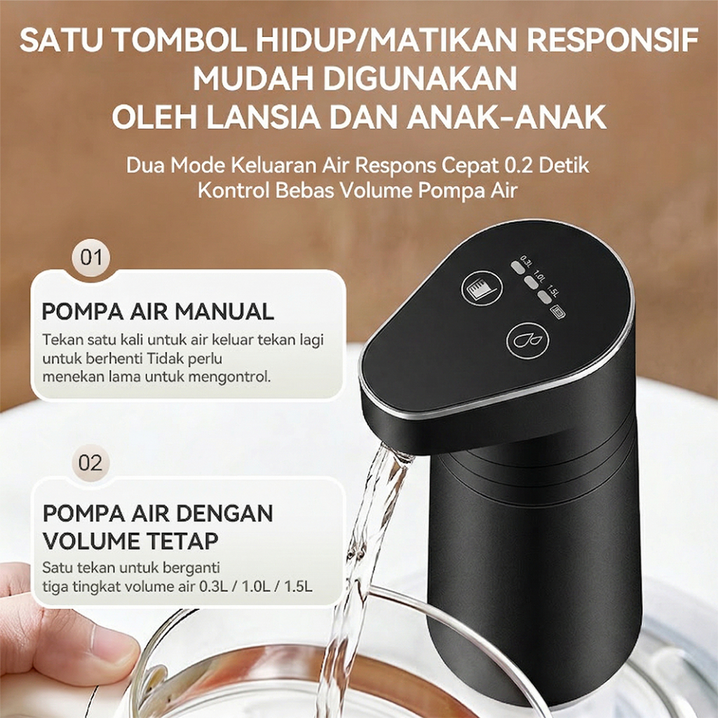 VAELUS Dispenser Pompa Galon Electric 2in1 foto 2