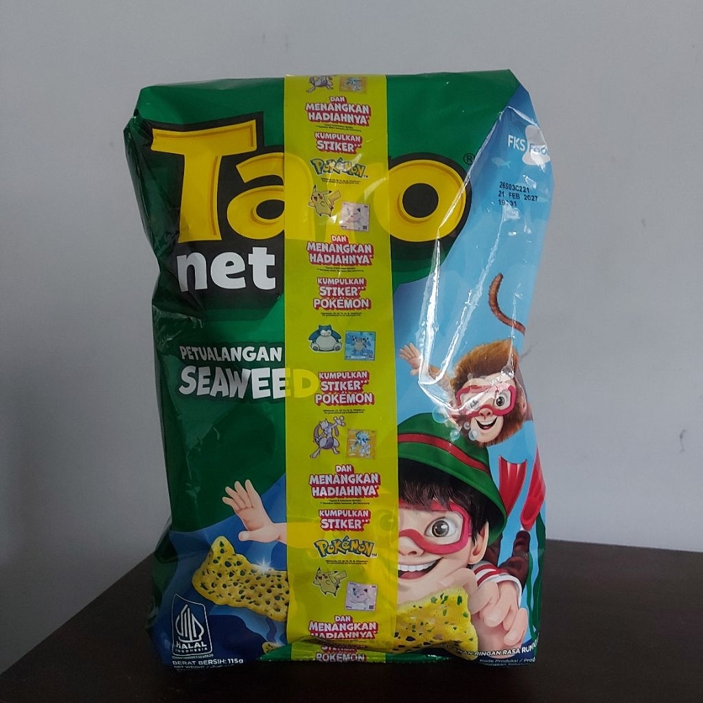 Jual Snack Cemilan Taro net Petualangan Seaweed Rasa Rumput Laut ...
