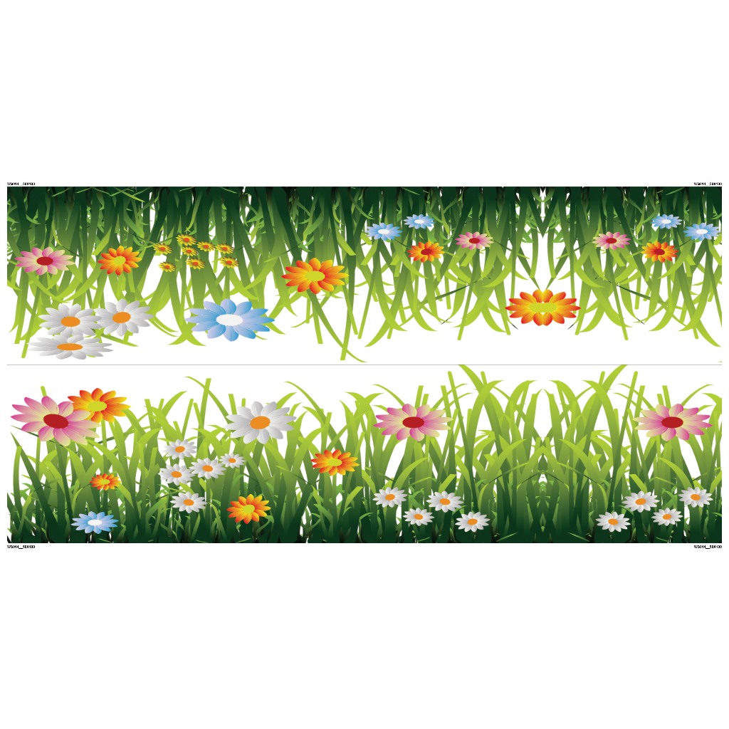 Jual Stiker Dinding Motif Pagar Rumput Bunga WS013RS-WS024RS | Shopee ...