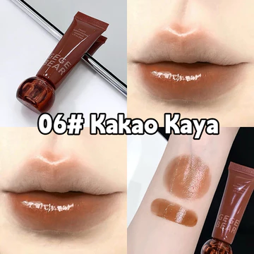 Gege Bear Lip Gloss Essence Pelembab Bibir 7 Warna Lip Tint Tahan Lama Glossy Licin Waterproof