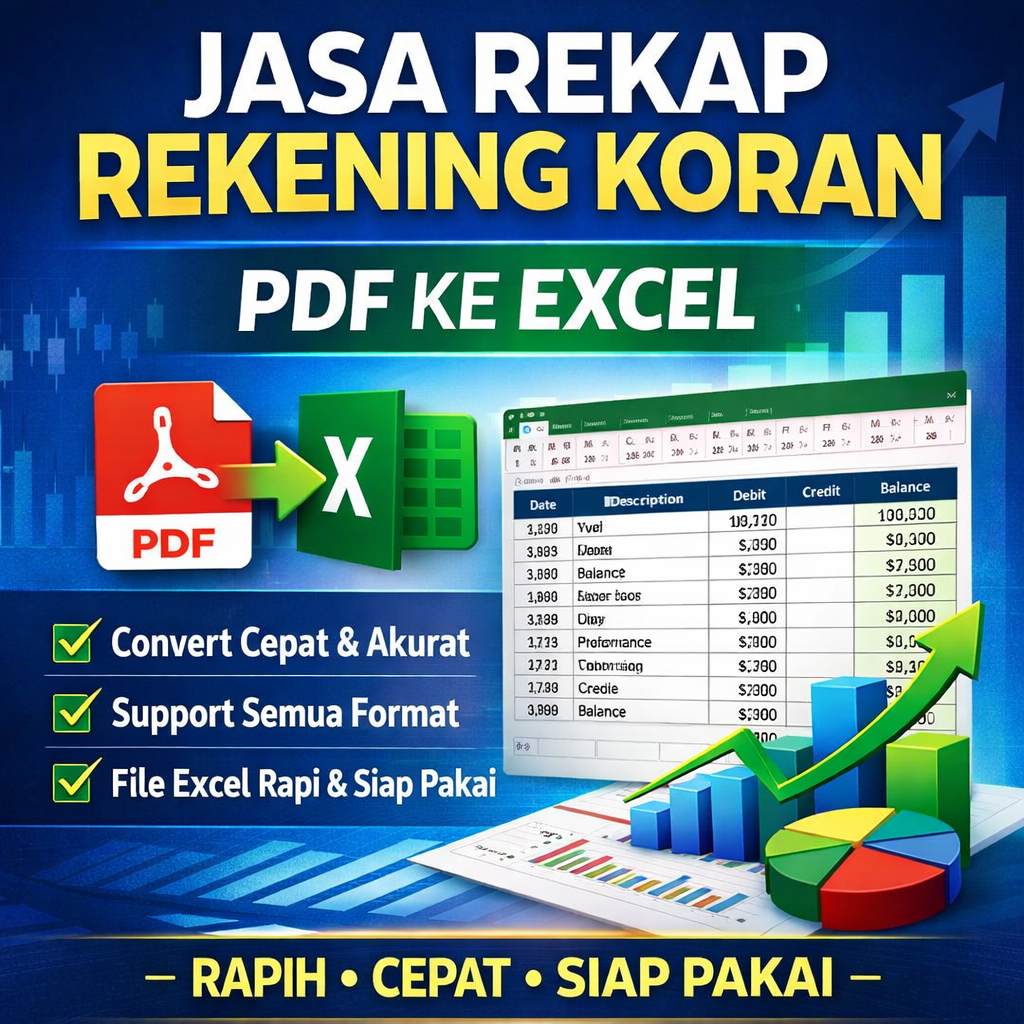 Jual Jasa Rekap Rekening Koran PDF ke Excel | Convert Mutasi Bank Semua ...