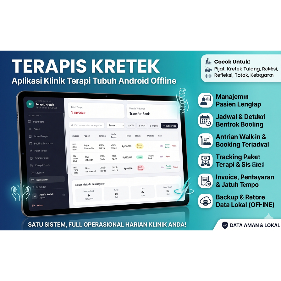 Terapis Kretek — Aplikasi Klinik Terapi Tubuh