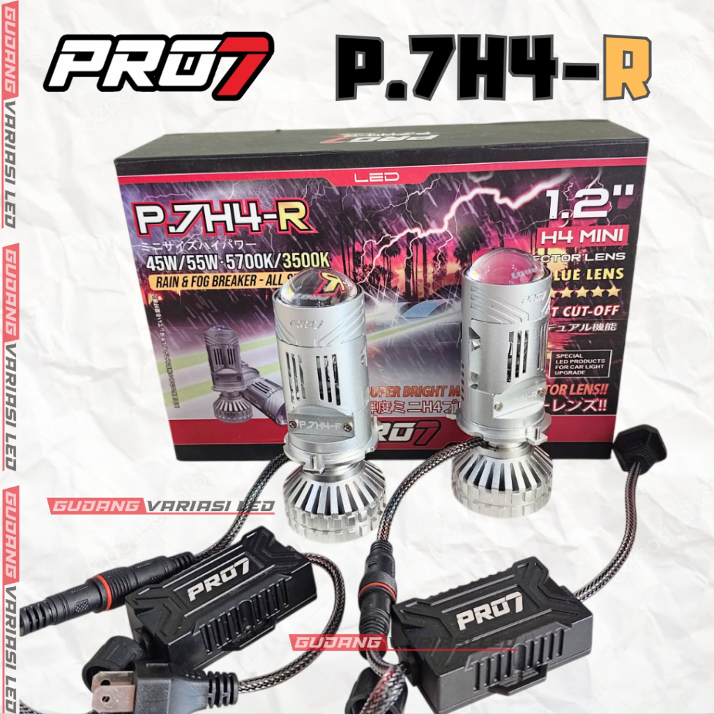 Jual PRO7 LAMPU MINI PROJECTOR BILED LED H4 P7H4R P.7H4-R P7H4S P.7H4-S ...