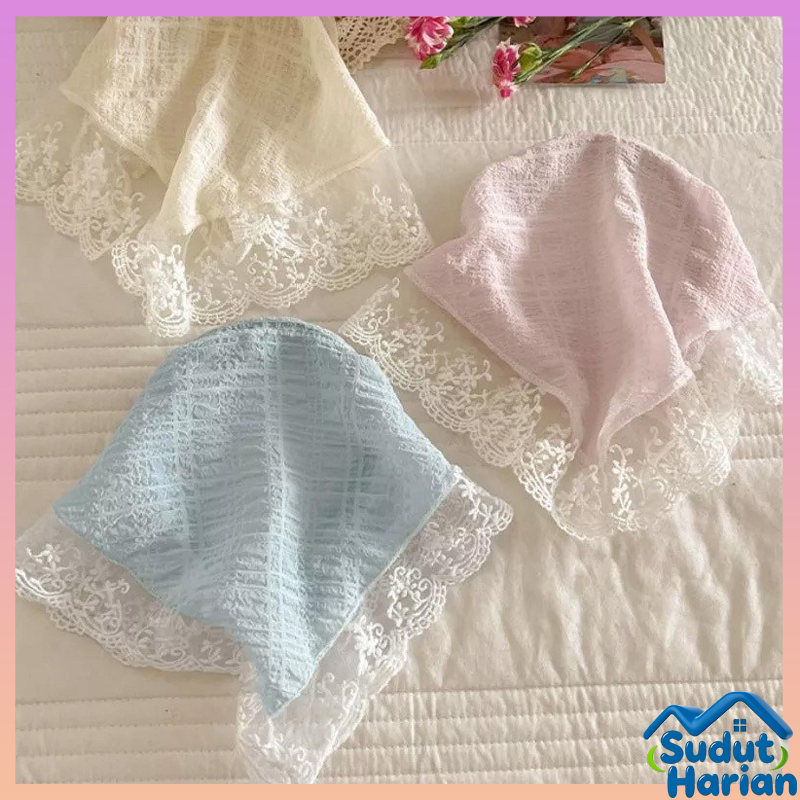 Jual Bando Raw Lace Aesthetic Bandana Korea Style Bando Renda Wanita ...