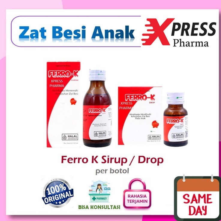 Jual XPRESS ! Ferro-K - Drops / Sirup Suplemen Vitamin Zat Besi Ferro K ...