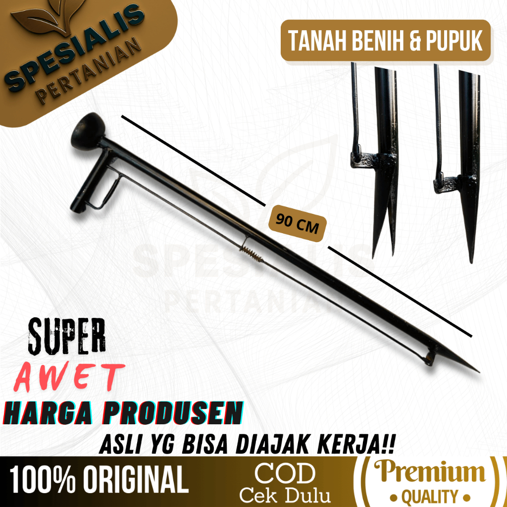 Alat Tanam Benih & Penebar Pupuk Manual | Simple Planter Pipa Galvanis Tebal Tahan Lama