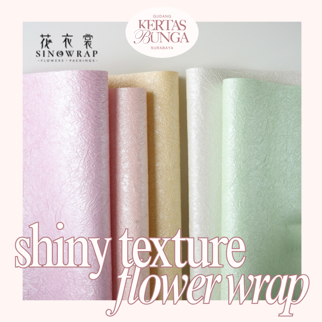 Jual Shiny Texture Flower Wrap - Kilap Bertekstur Rustic Aesthetic ...