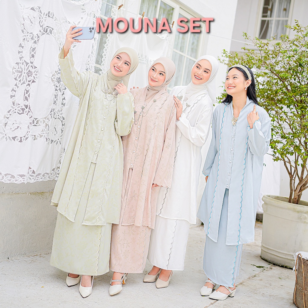 Jual NUNA Mouna Set | Setelan Pakaian Wanita Katun Raya Series | Shopee ...