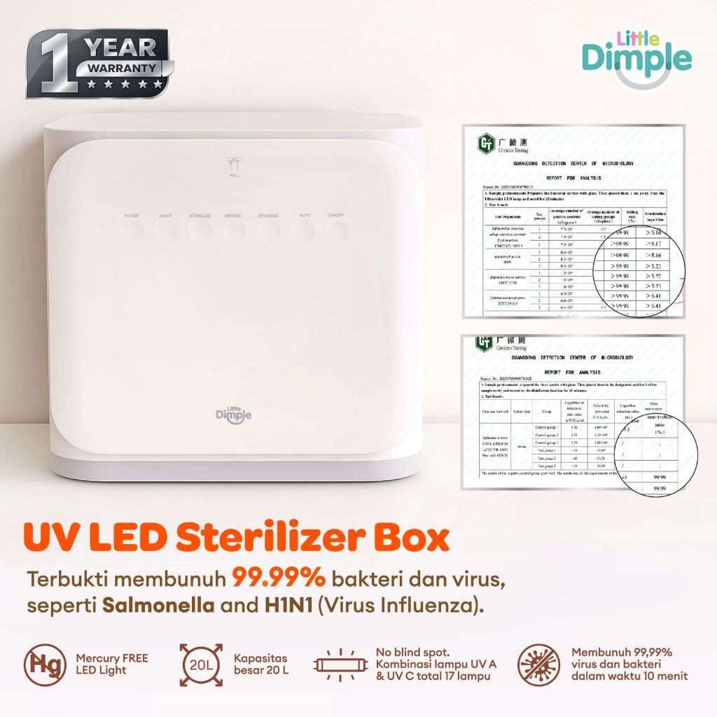 Jual Little Dimple UV LED Sterilize Box - Sterilizer Botol Susu Bayi ...