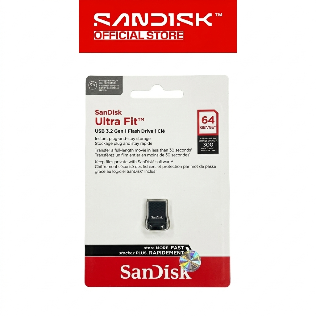 SANDISK CZ430 Ultra Fit 64GB USB 3.2 (Up to 300MB/s) - Flashdisk (3)