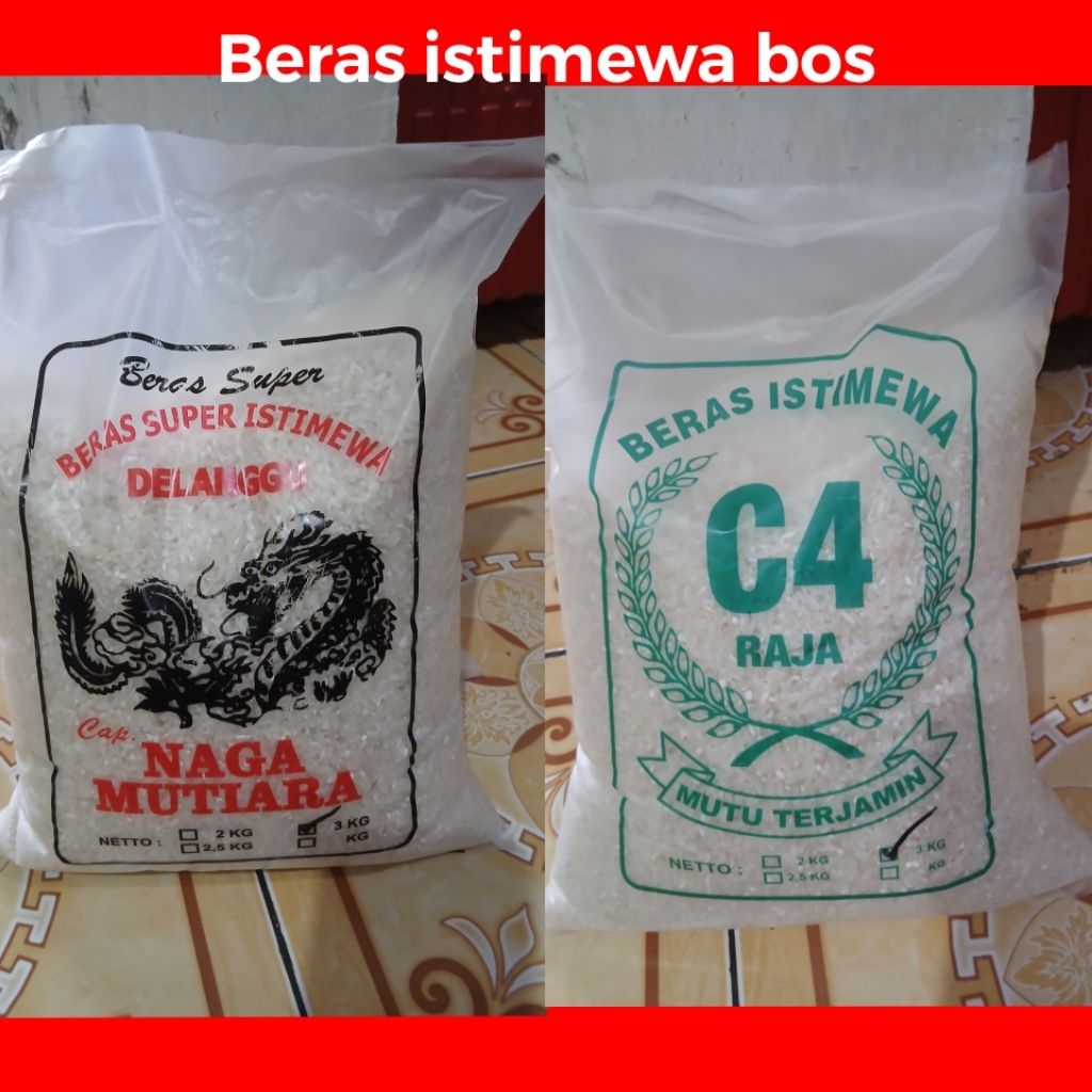 Jual Beras C4 3 kg beras utuh putih tanpa pemutih dan pengawet | Shopee ...