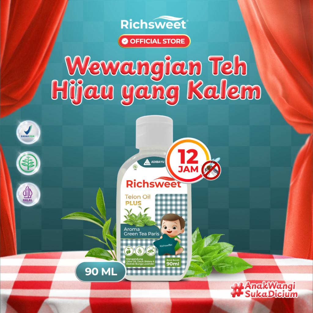 Jual Minyak Telon Plus Richsweet Aroma Rich Bery dan Green Tea 90ml ...