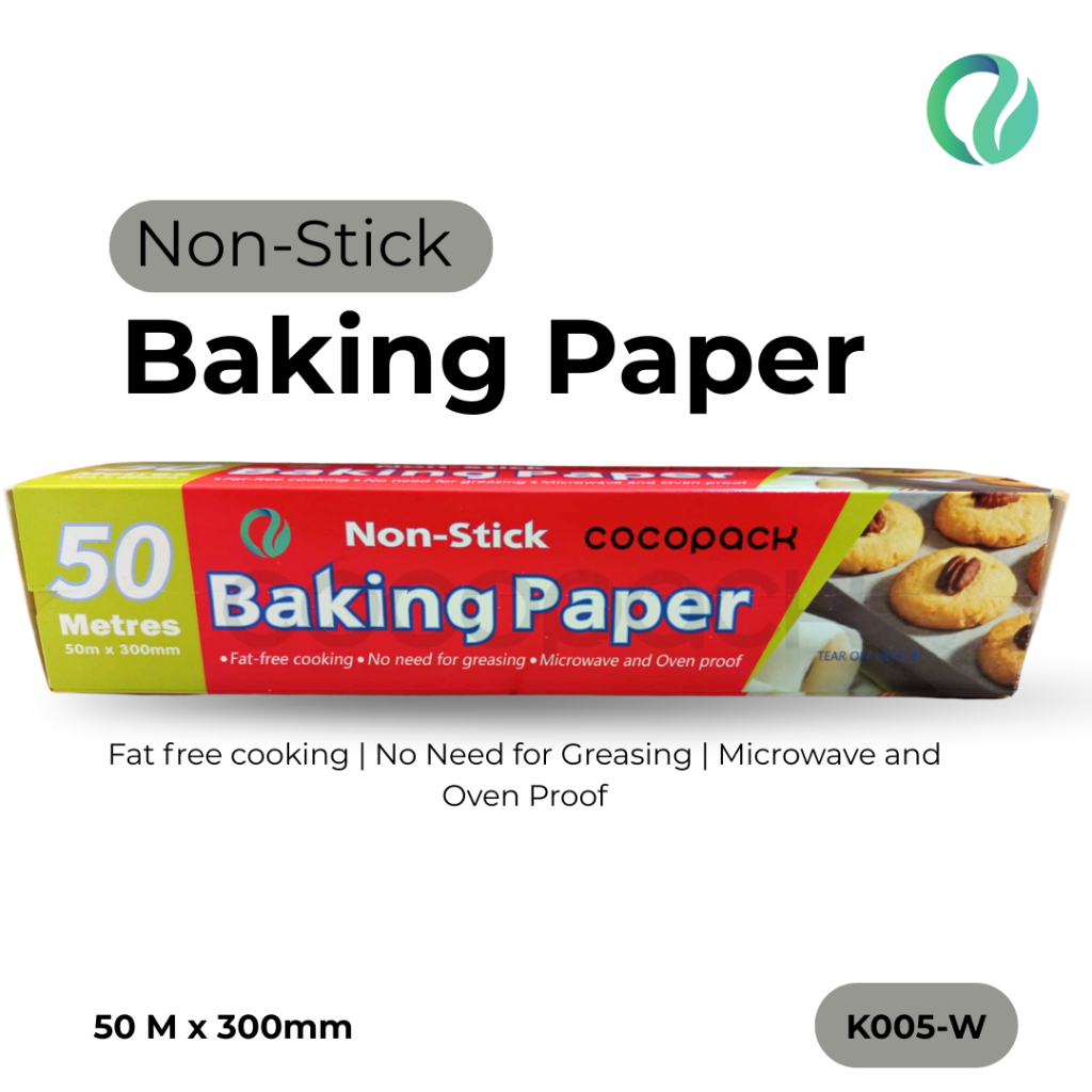 Jual Non Stick Baking Paper Kertas Alas Roti Kue 30cm x 50m White ...