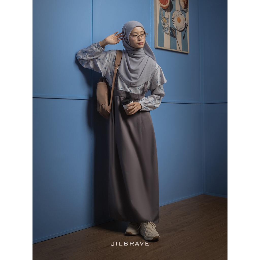 Jual JILBRAVE Misty Overall Gamis Motif TENCEL™ Premium | Shopee Indonesia