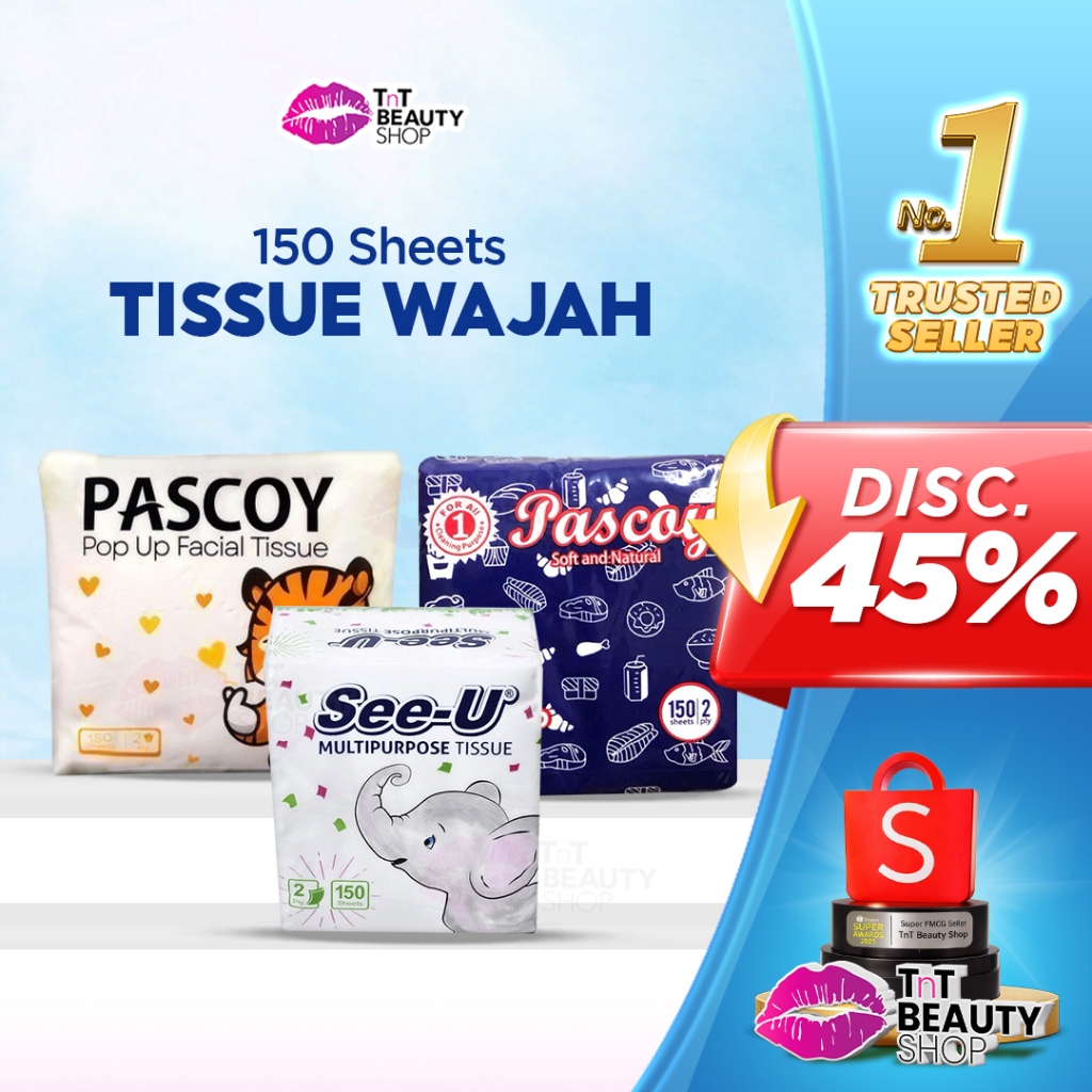 Jual PASCOY FACIAL TISSUE / TISU POP UP 150 SHEETS / TISSUE PASCOY/ SEE ...
