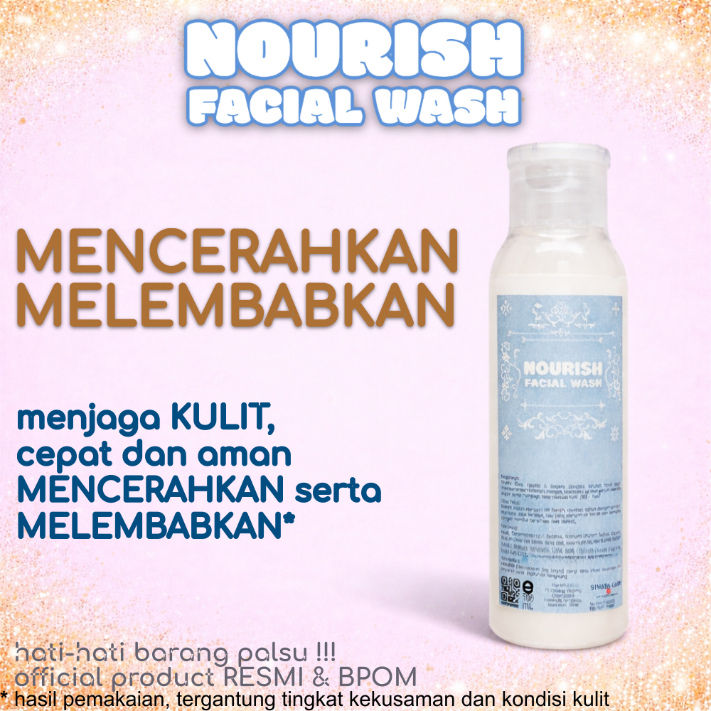 SABUN SUSU NOURISH FACIAL WASH 60 ml atau 100 ml (SABUN AHA DAN EXTRACT SUSU)