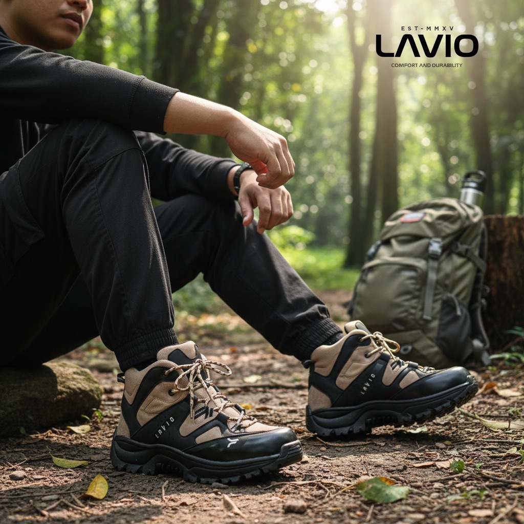 Jual Lavio Sepatu Pria Safety Boots High Ujung Besi Original Quality ...