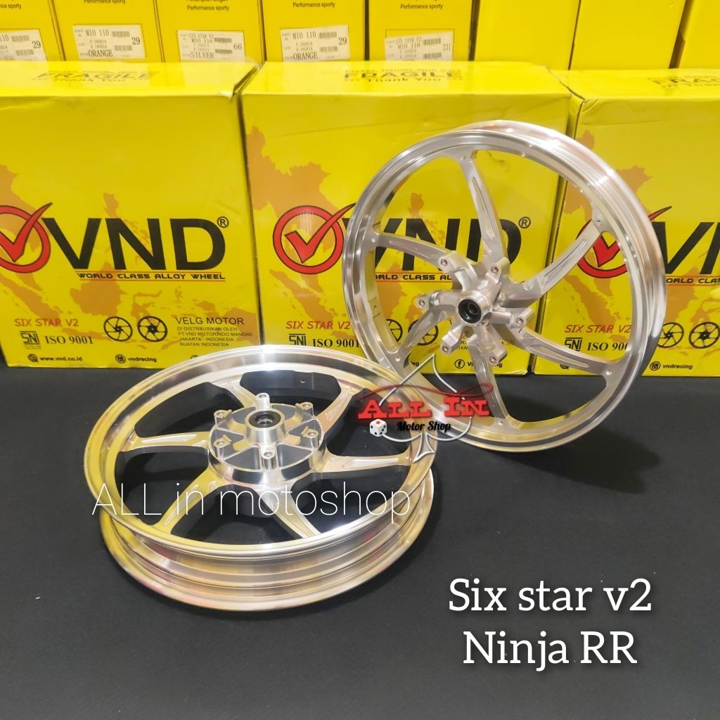 Jual VELG RACING VND NINJA SIX STAR V2 KAWASAKI NINJA RR KRR 150 RR ...