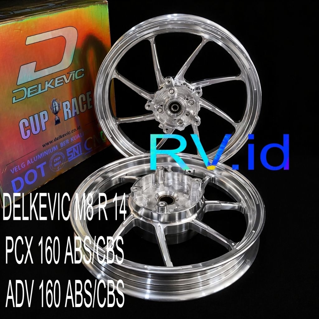 Jual Velg Racing Delkevic M8 VELG PCX 160 ABS CBS 8 Star 185x14 ...
