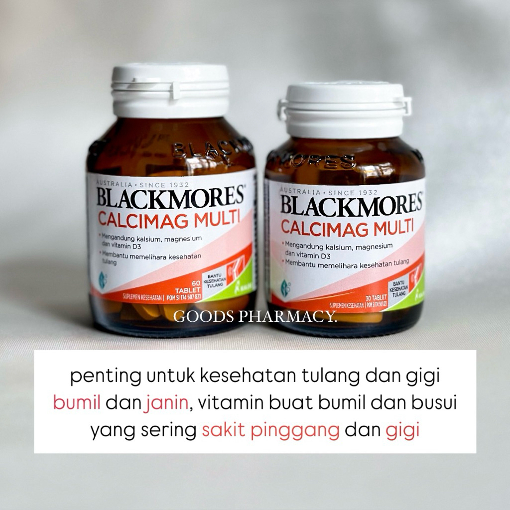 Jual Blackmores Calcimag Multi (30 & 60 Tablet) Kalsium, Magnesium ...