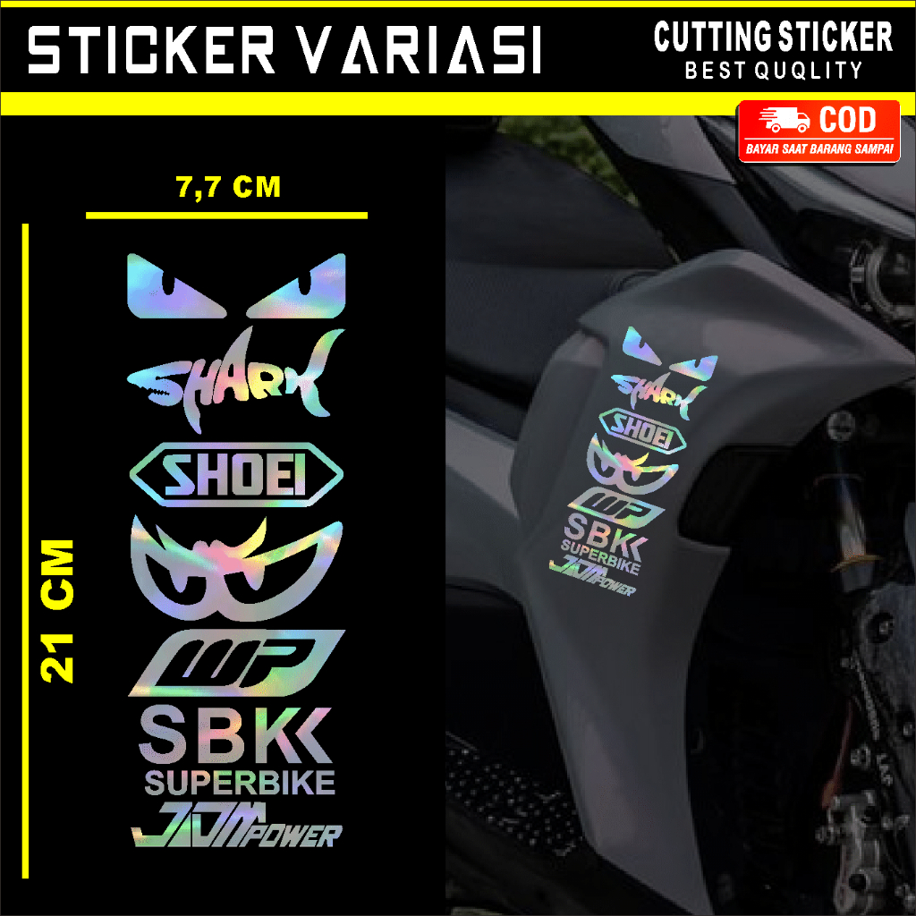 Jual (PROMO COD) STICKER CUTTING PACK HOLOGRAM | STICKER RACING PACK ...