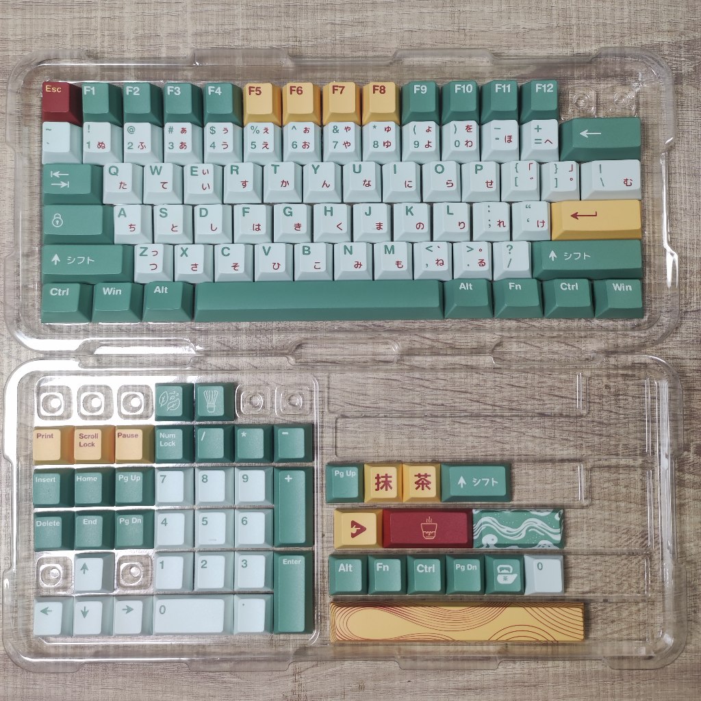 Jual Press Play PPBT MATCHA V2 PBT Dye Sub Keycaps Cherry Profile ...