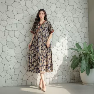 M&R - Daster Kimvika Wanita Rayon Grade A Busui Resleting Depan
